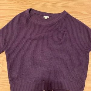 Garage purple, trumpet sleeve sweater